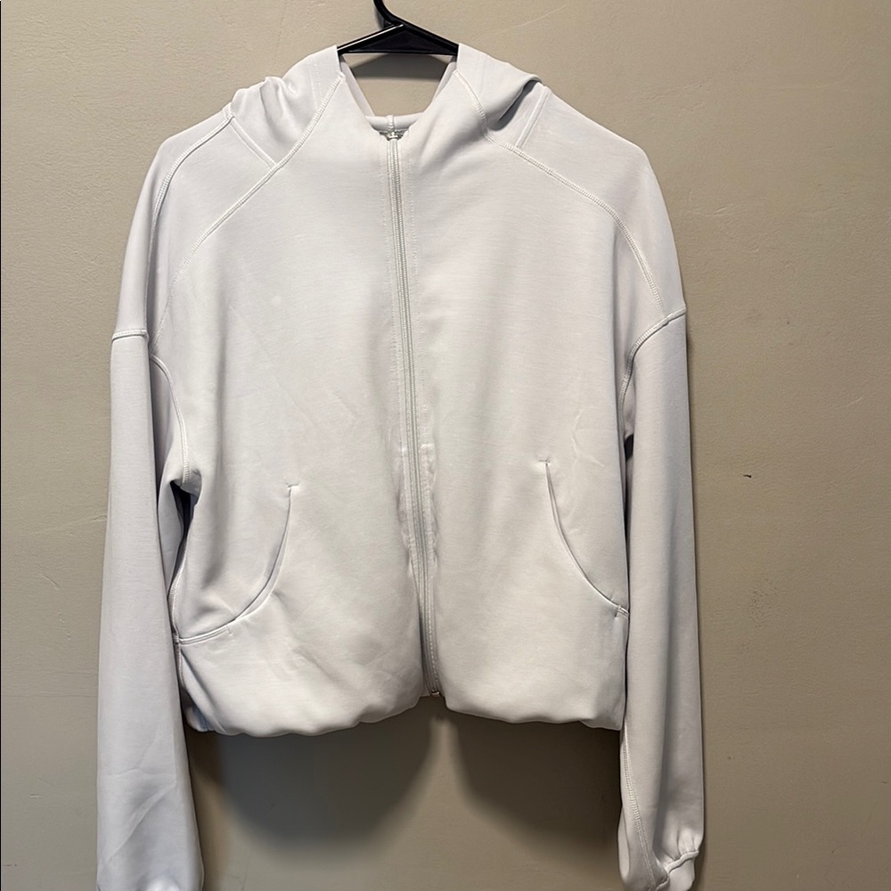 Women's White Hoodie Jacket